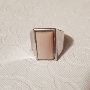 Lia Sophia mother of pearl retired ring
